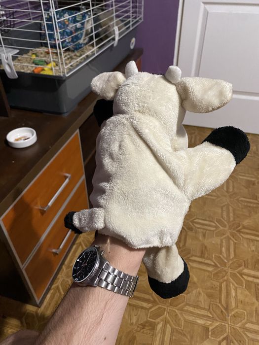 Zabawka pacynka pluszowa krowa