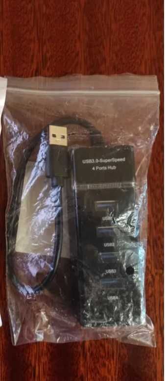 USB 3.0  адаптер-розширювач  для настільного ПК, ноутбука (1 на 4)