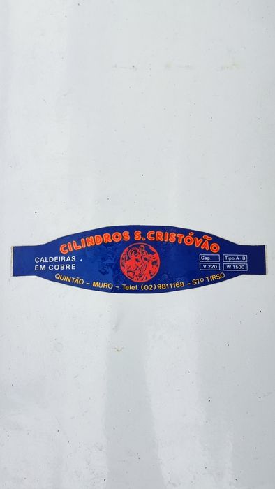 Cilindro/Termoacumulador água quente S.Cristovao