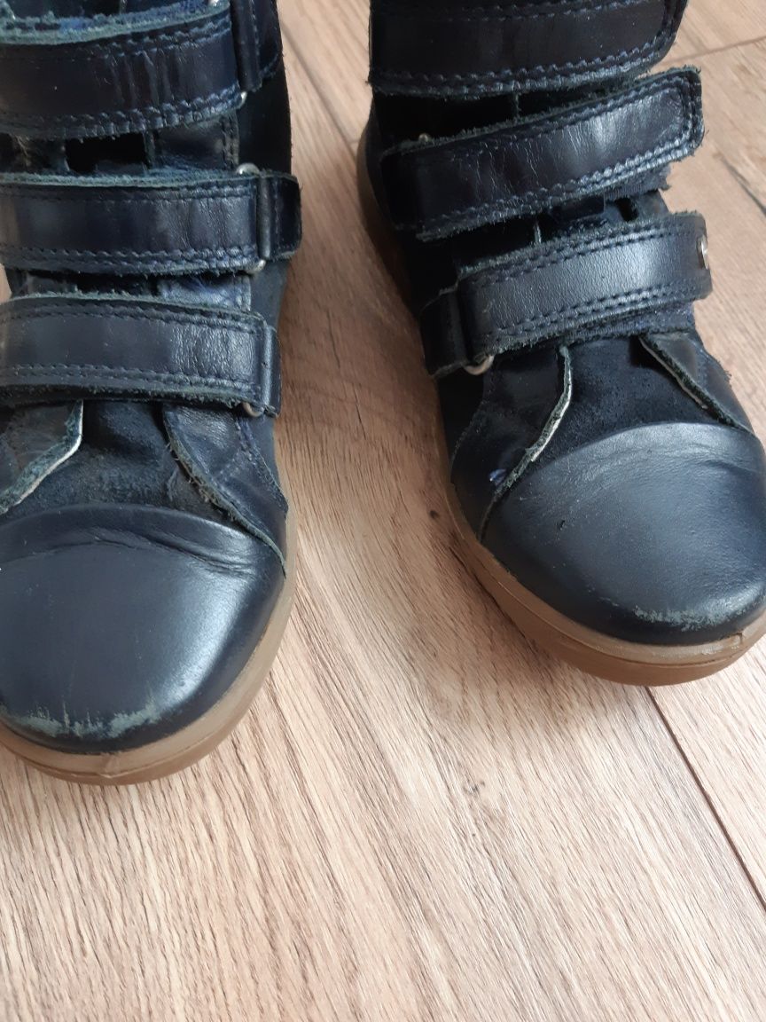 Buty Bartek, na rzepy, skóra naturalna, chłopięce r. 30, botki, trzewi