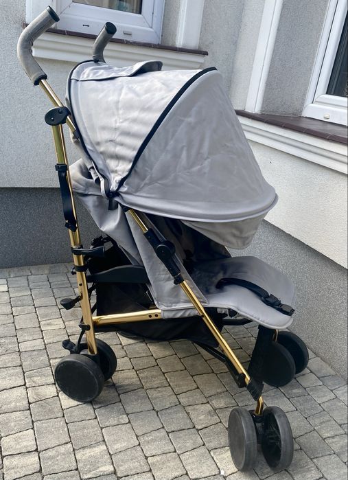 Wózek Elodie Details szaro złoty spacerówka parasolka
