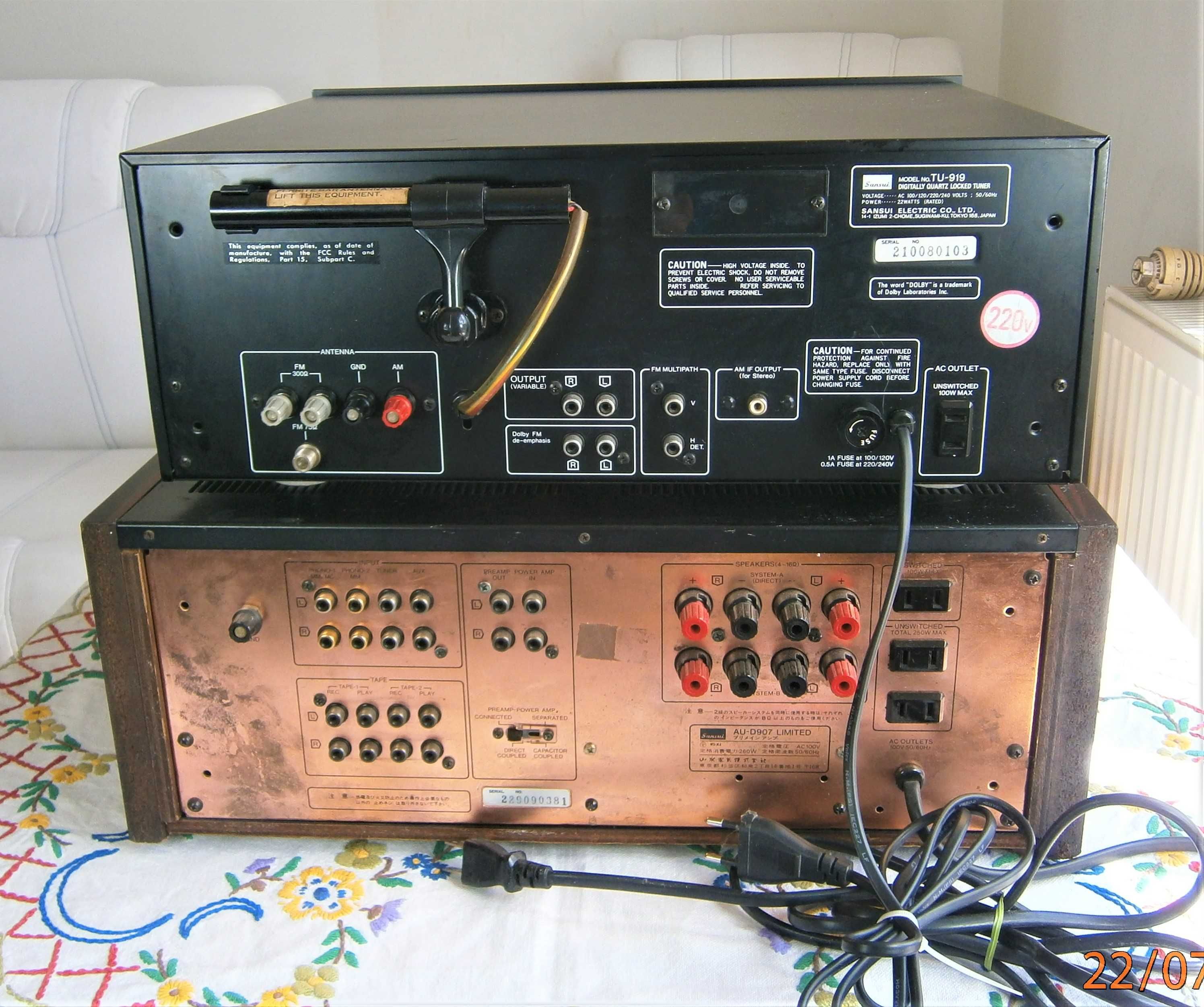 sansui au d 907 limited + tu 919