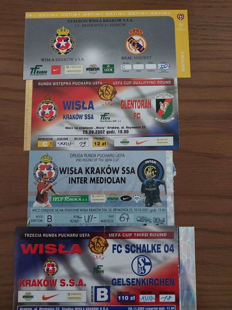 Bilety Wisła Kraków z europejskich pucharów