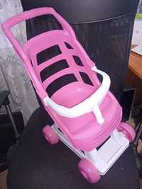 Детская коляска для кукол розовая
