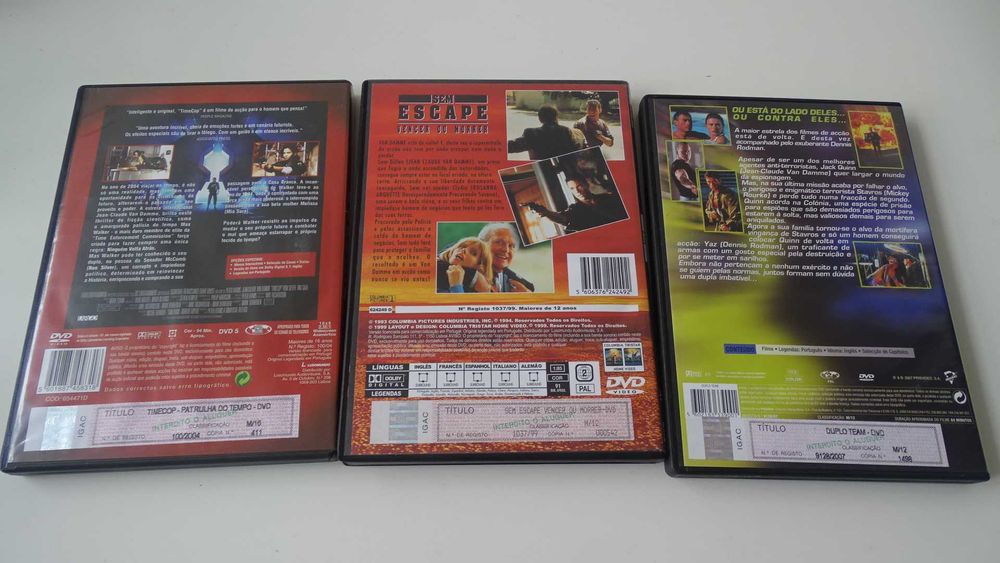 DVDs JCV Van Damme - Filmes Acção . RAROS