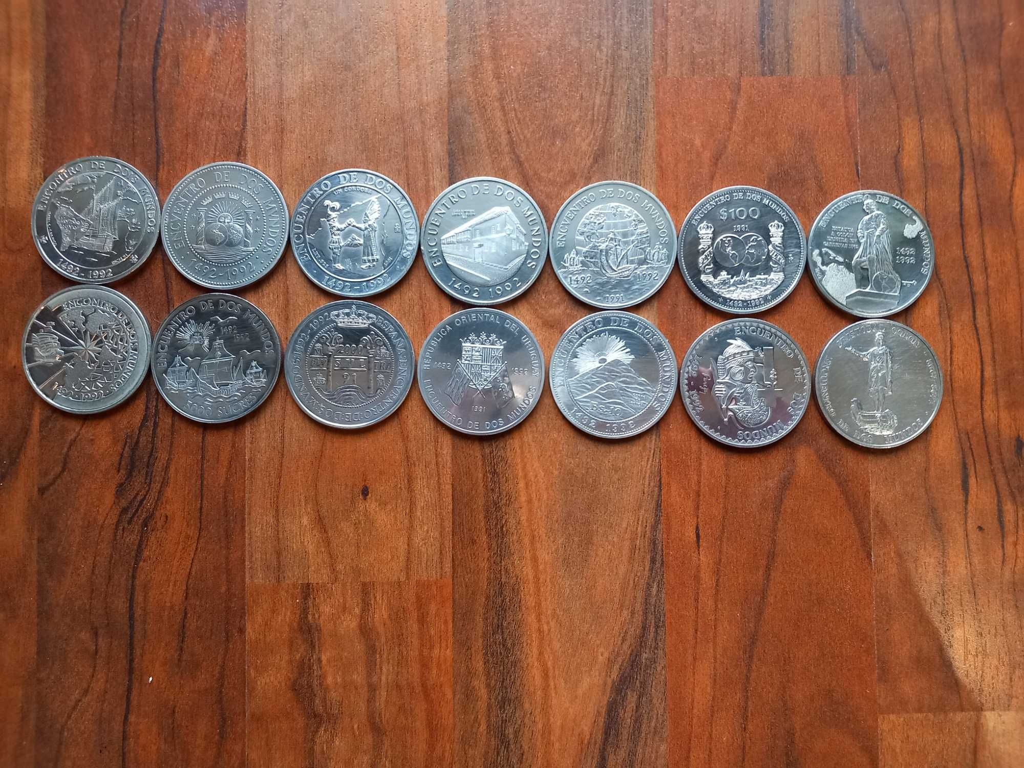 14 Moedas de Prata 1a Série IberoAmericana