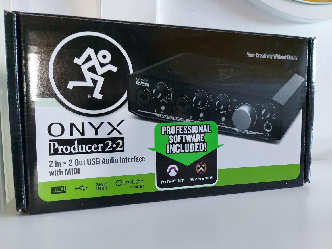 100% NOVO: Interface Mackie Onyx Producer 2x2 + DAWs