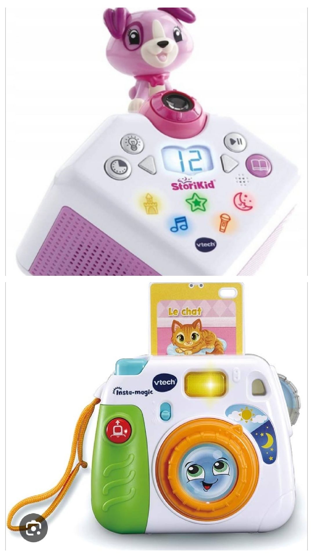 Lampka projektor Vtech StoriKid i Aparat Insta-Magic j.Francuski