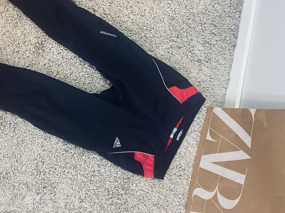 Adidas damskie leginsy czarne z rozowymi lampasami rozm M sport