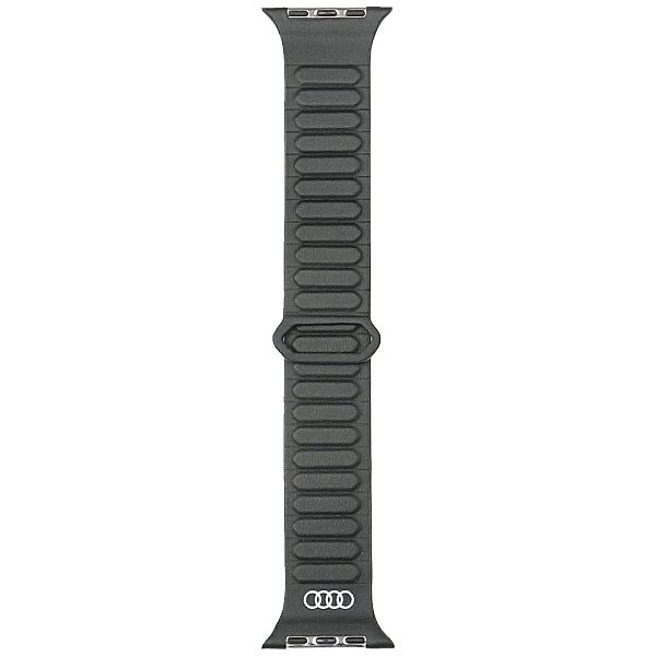 Pasek Audi Logo Synthetic Leather Magnetic Ring na Apple Watch 44 / 45