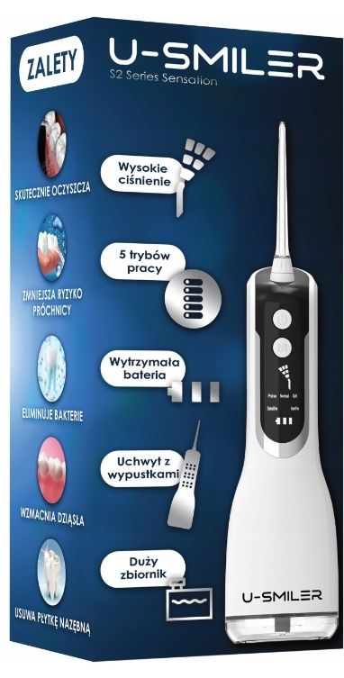 Irygator zębów u- smiler wydokie ciśnienie 5 trybów pracy