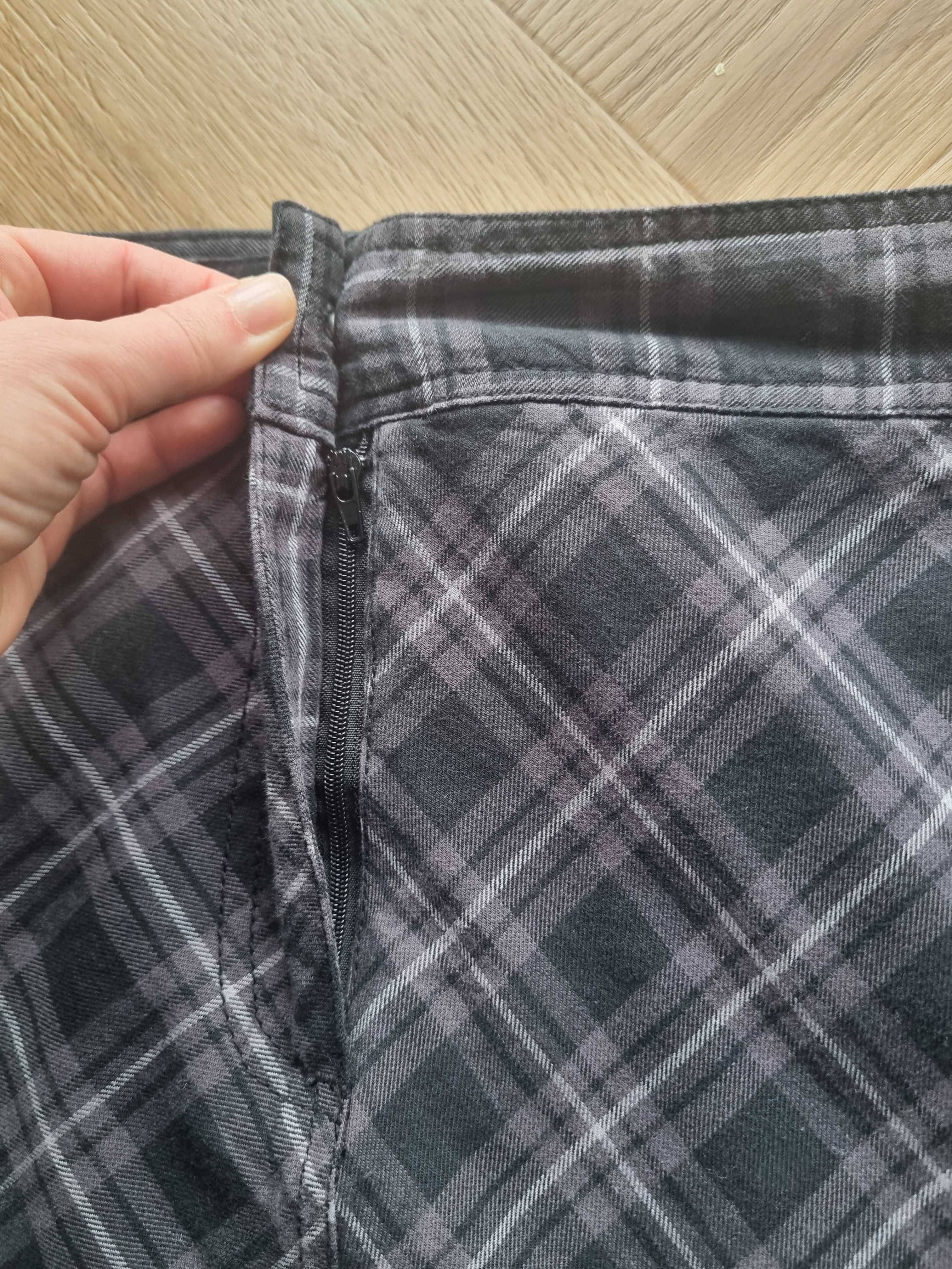 Spódnica mini spódniczka w kratkę CECIL 44/46 bawełna duży rozmiar