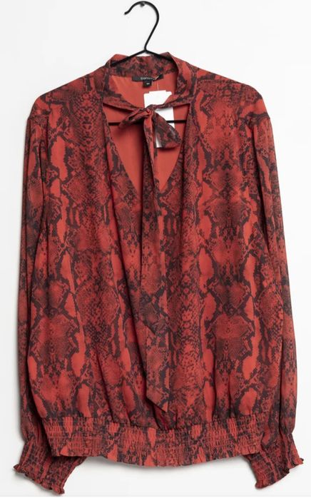 Шифонова блузка в модний зміїний принт