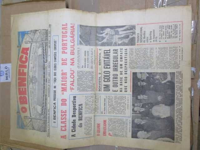 Jornais antigos Benfica SLB competições europeias