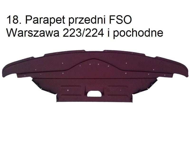 FSO Warszawa 223 224 m20 Pobieda parapet pas przedni półka fartuch