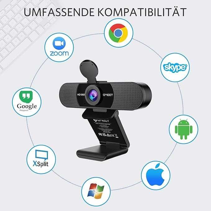EMEET C960 Kamera Internetowa full HD 1080P 2 mikrofony