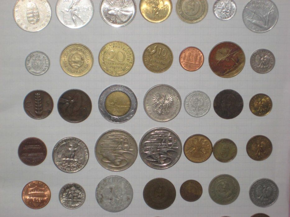 Монета набор 49шт Коллекция страны мира разных годов Экзотика