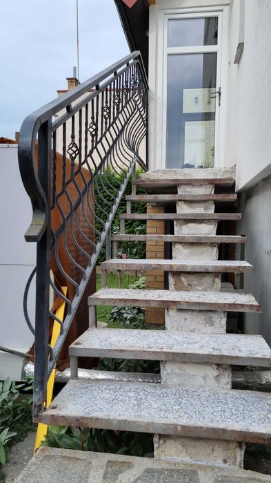 Balustrada, poręcz stalowa zewnętrzna na schody