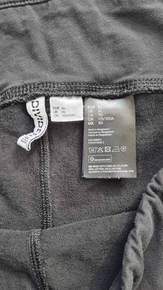 Czarne Legginsy ciążowe H&M