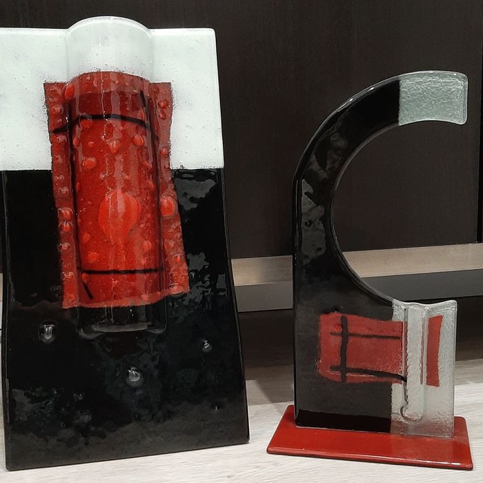 Peças de decoração em vidro