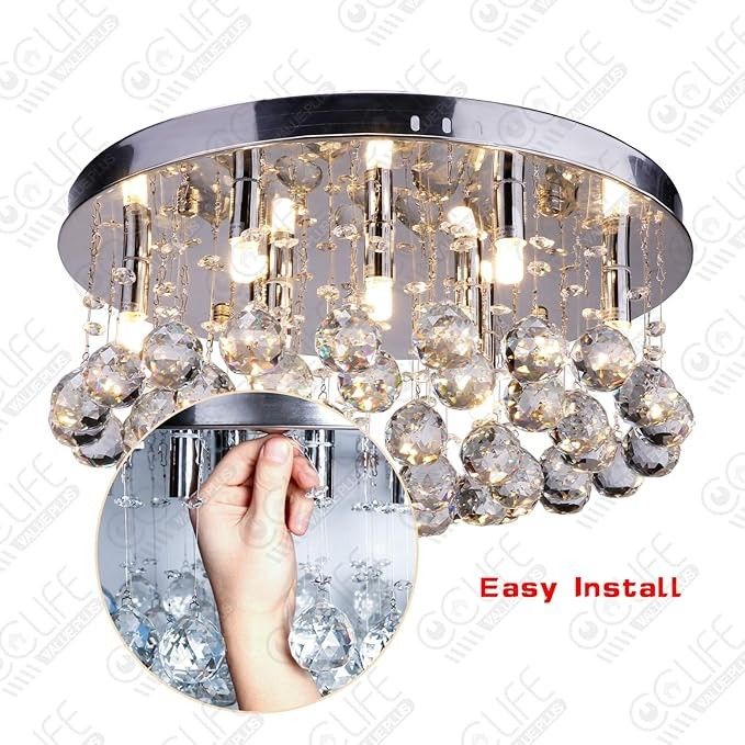 CCLIFE Nowoczesny kryształowy żyrandol LED
