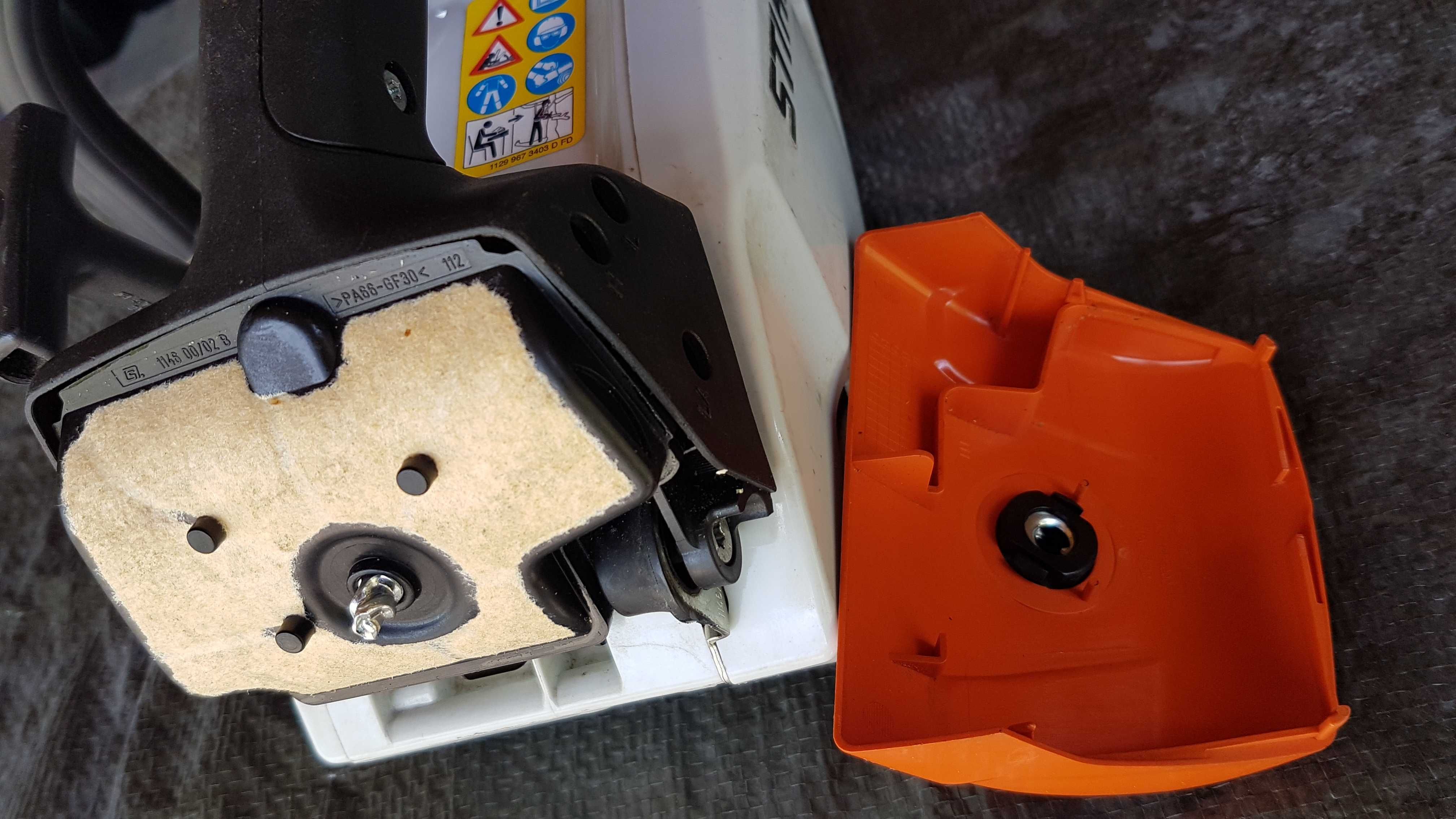 STIHL MS 150 TC piła pilarka łańcuchowa, 2 łańcuchy, nowy oryg. gaźnik