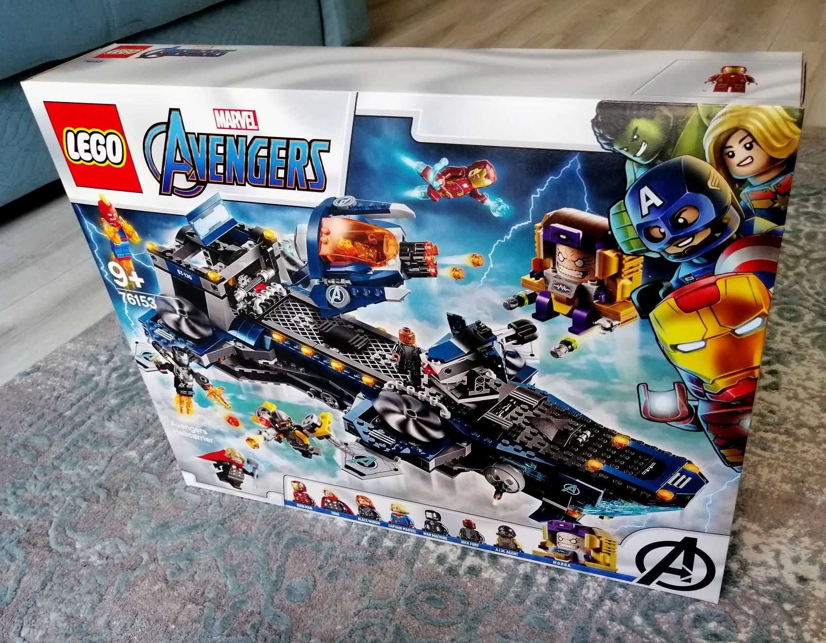 Nowe Klocki LEGO 76153 Marvel - Avengers Lotniskowiec, plomby, B-stok