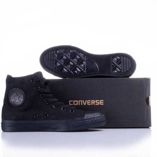 Кеди Converse All Star Black Monochrome (Чорні високі)