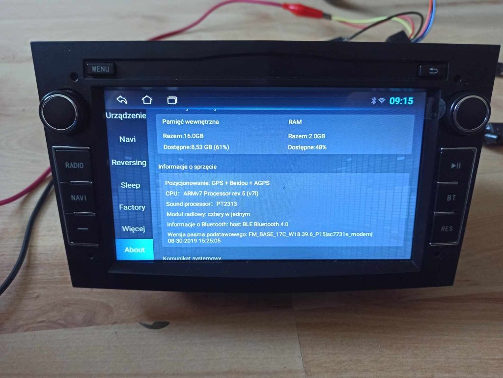 Radio 2din 2/16GB,opel vectra,pełne okabłowanie,canbus,stan bdb