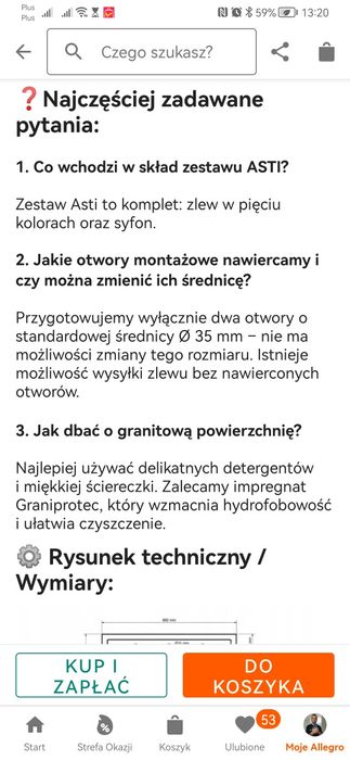 Zlewozmywak granitowy czarny +gratis deska