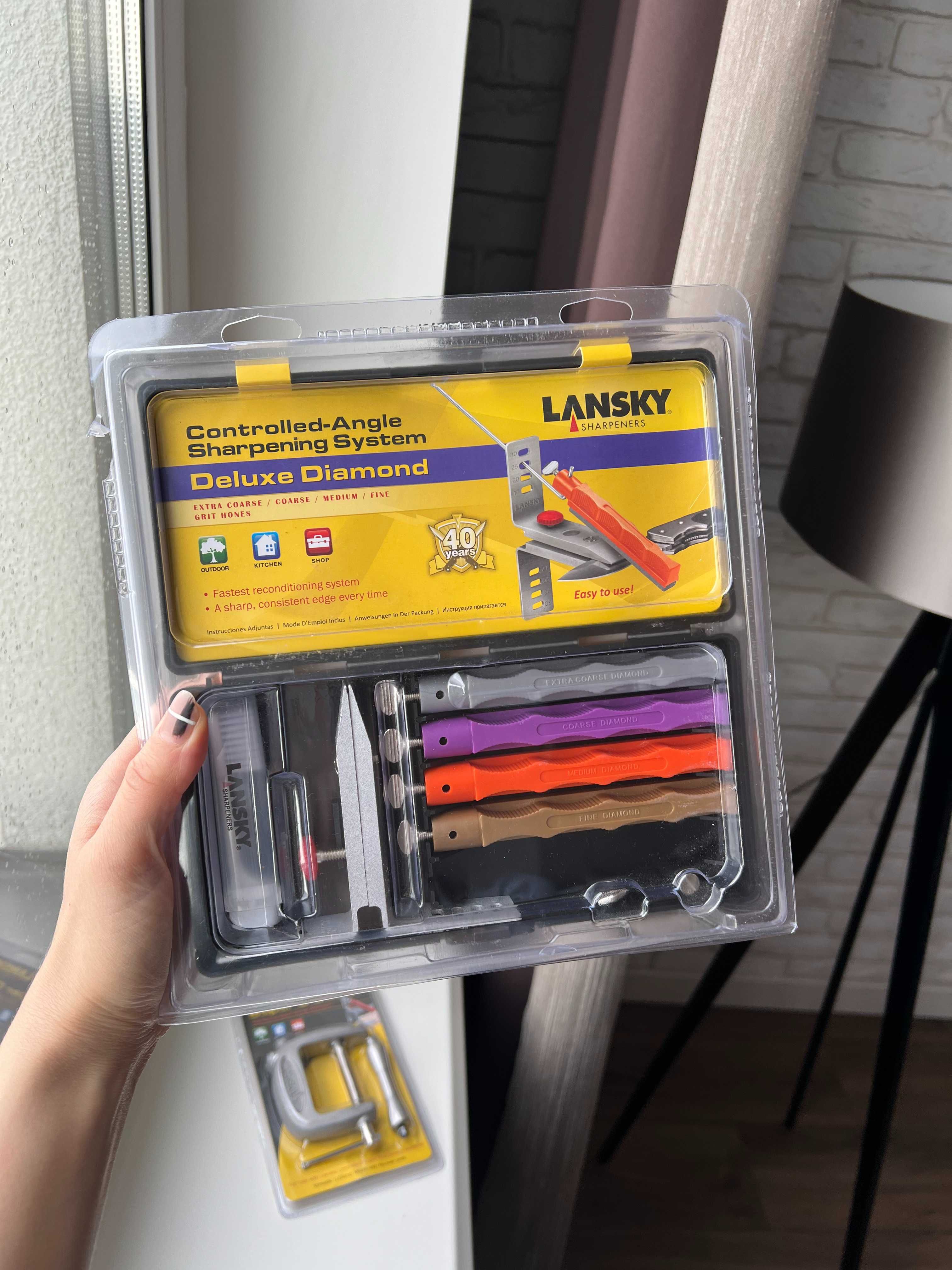 Топова Точильна система Lansky Diamond Deluxe+кріплення LanskySuper"C"
