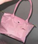Torebka Longchamp Le Pliage Green Small Shoulder Tote Pink