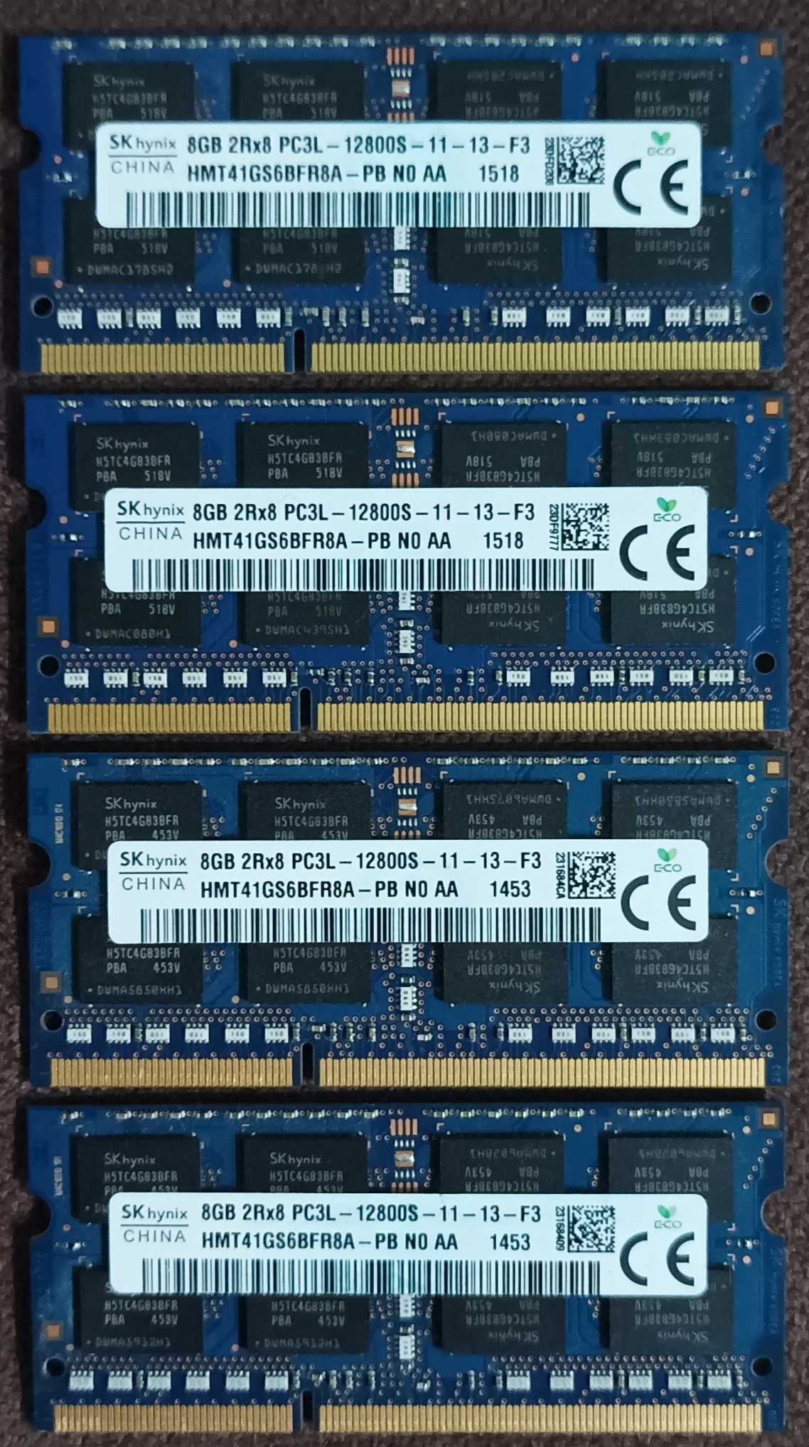 DDR3 1600 8gb 1.5v / DDRL3 1600 4-8gb 1.35v
