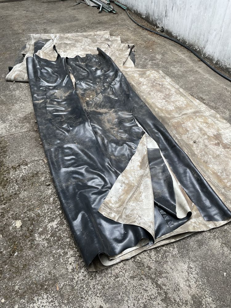 Tela PVC telhado • USADA • cortada ≈ 140m2