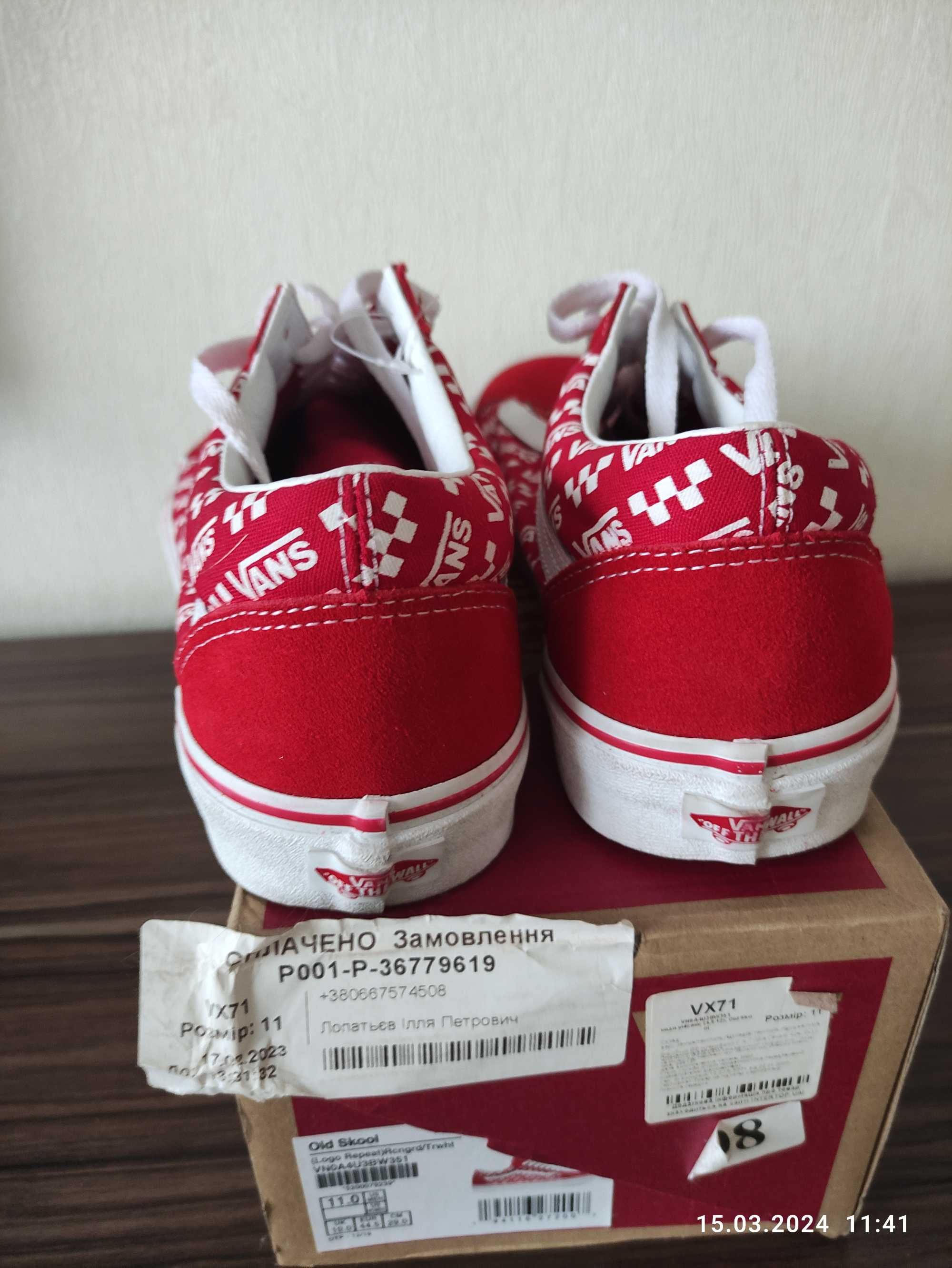 VANS Old School, Кеды Ванс Олд Скул, новые, размер 44,5 , 29 см