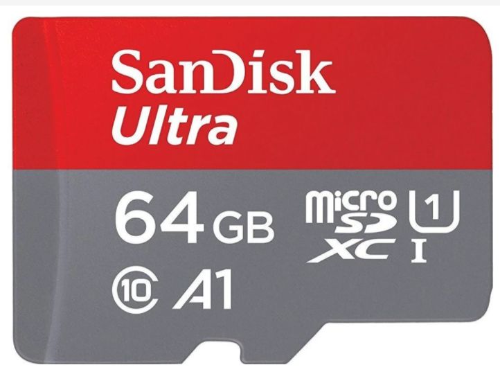 Cartão Sandisk Ultra micro SD 64Gb.