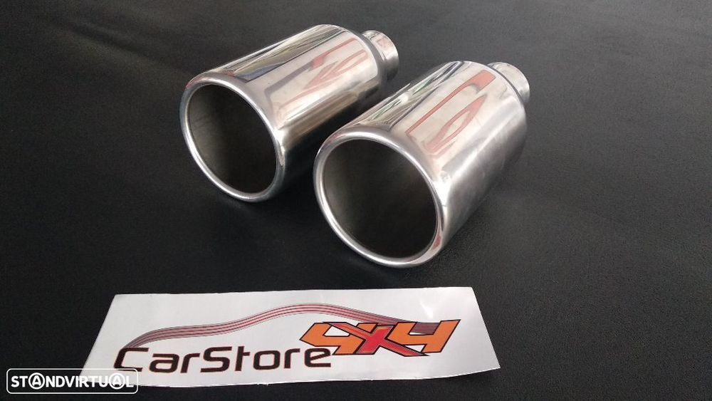 Ponteira de escape Inox 115mm com rebordo