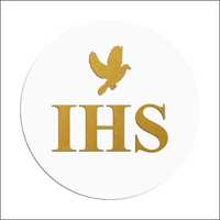 IHS z gołąbkiem Komunia Święta dekor ozdoba 60cm złote