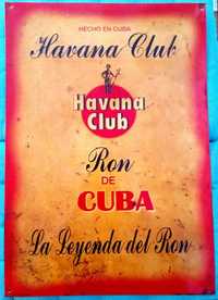 Placa Metálica 'Havana Club - Ron de Cuba' (Original)