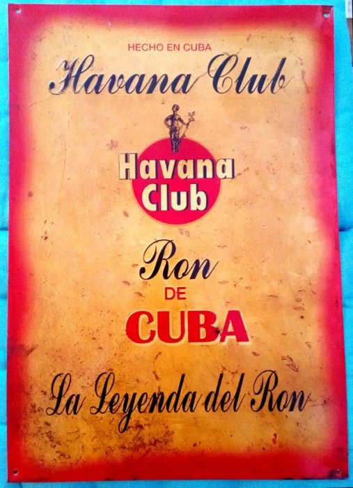 Placa Metálica 'Havana Club - Ron de Cuba' (Original)