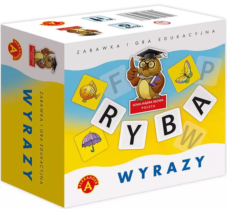 Sowa Mądra Głowa. Wyrazy. Zabawka i gra edukacyjna. Alexander