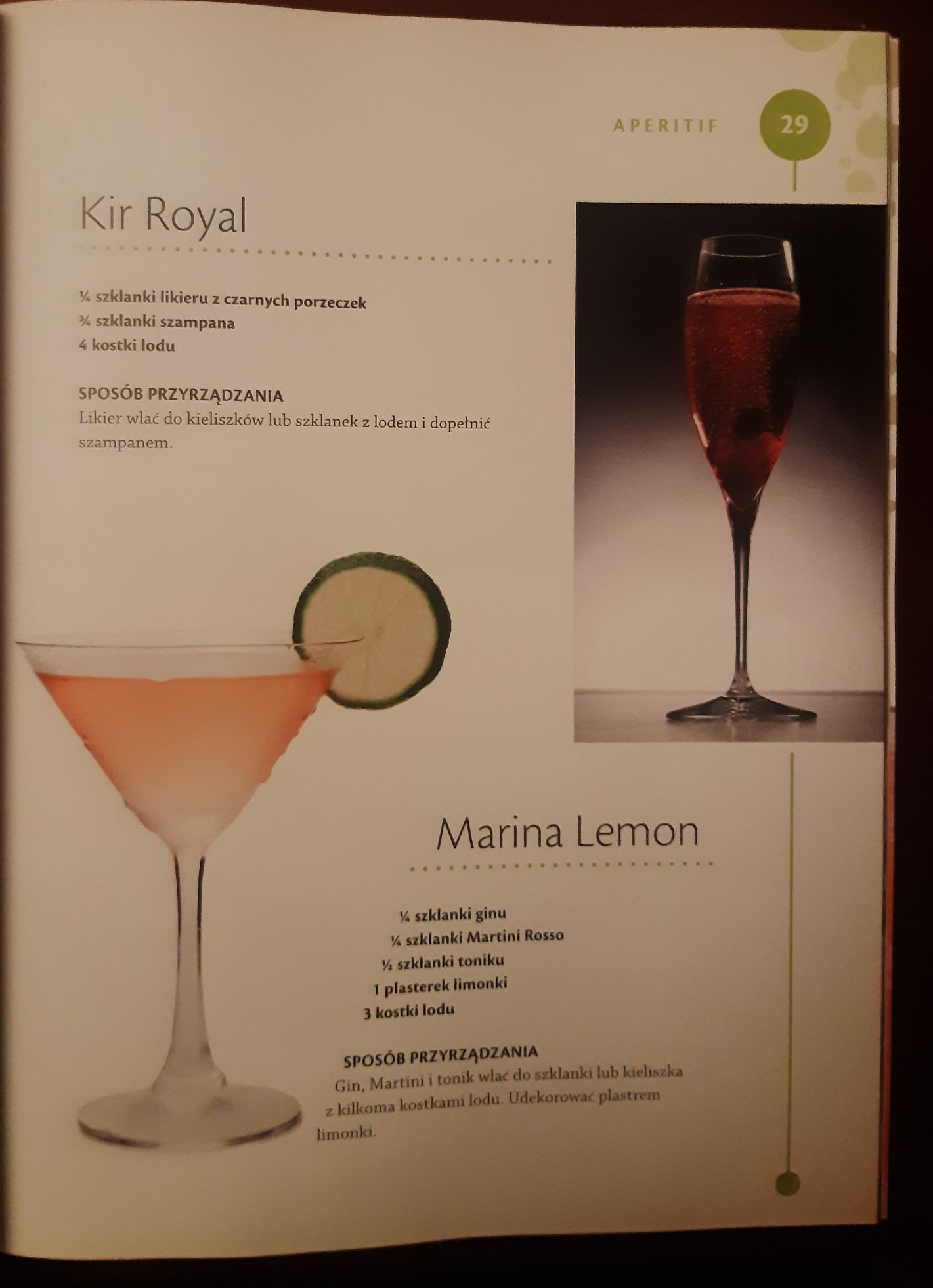 Książka z przepisami na drinki coctaile