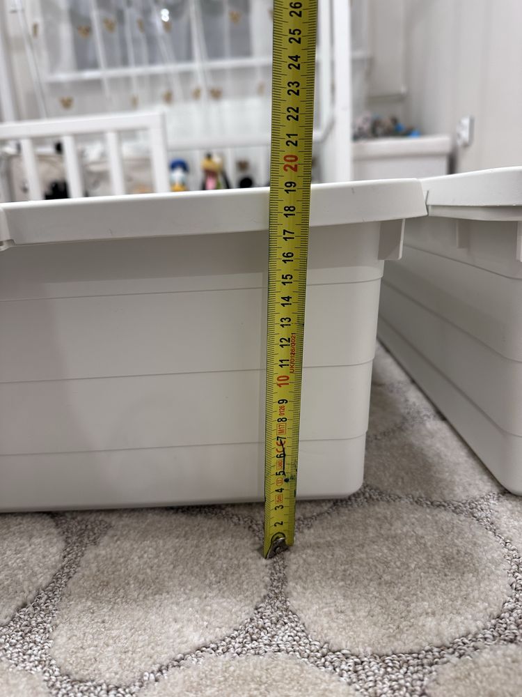 Pojemniki ikea pod łóżko sockerbit białe na zabawki