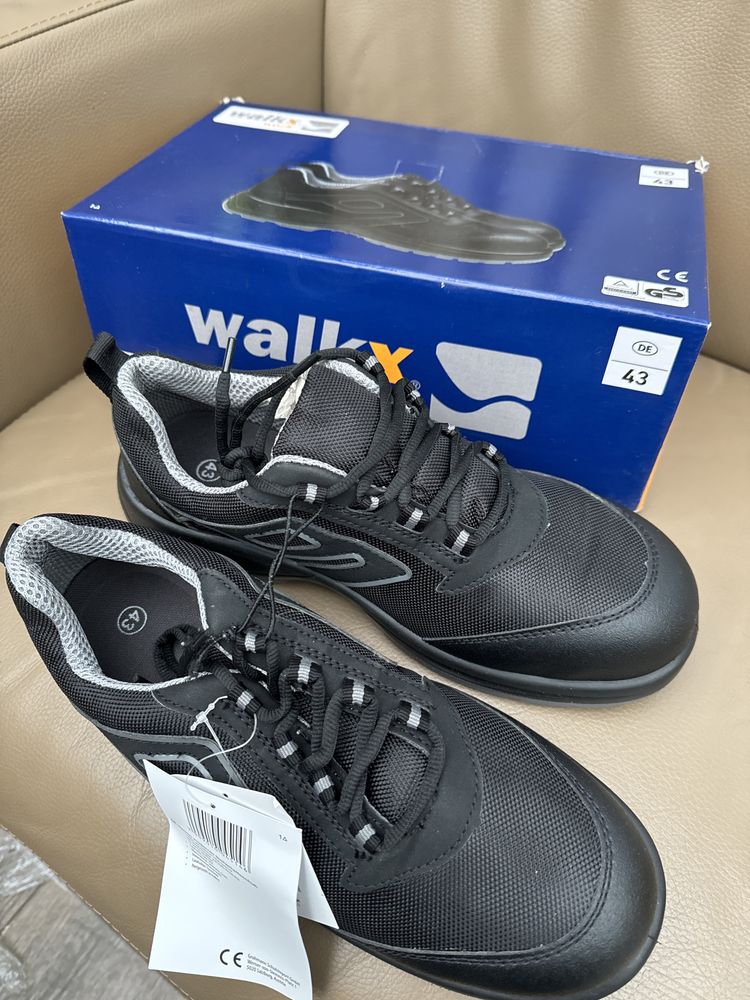 Walkx work buty meskie robocze 43 dl wkladki 28 cm  czarne