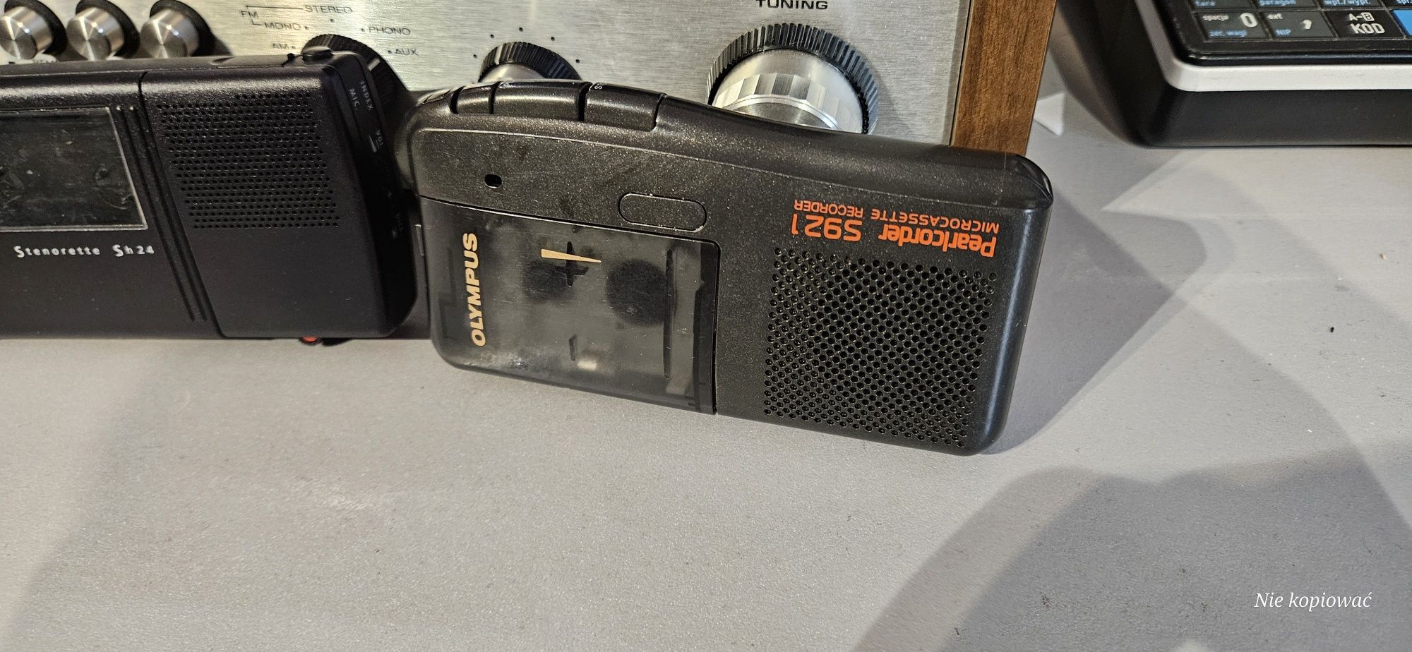 3 dyktafony kasetowe olympus Grundig stenorette sh24