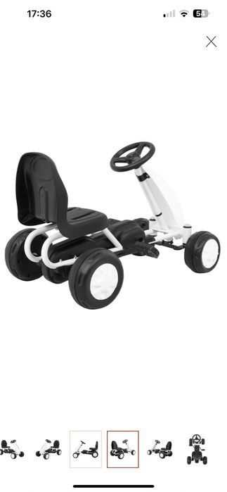 Ramiz, mini gokart z napędem, biały