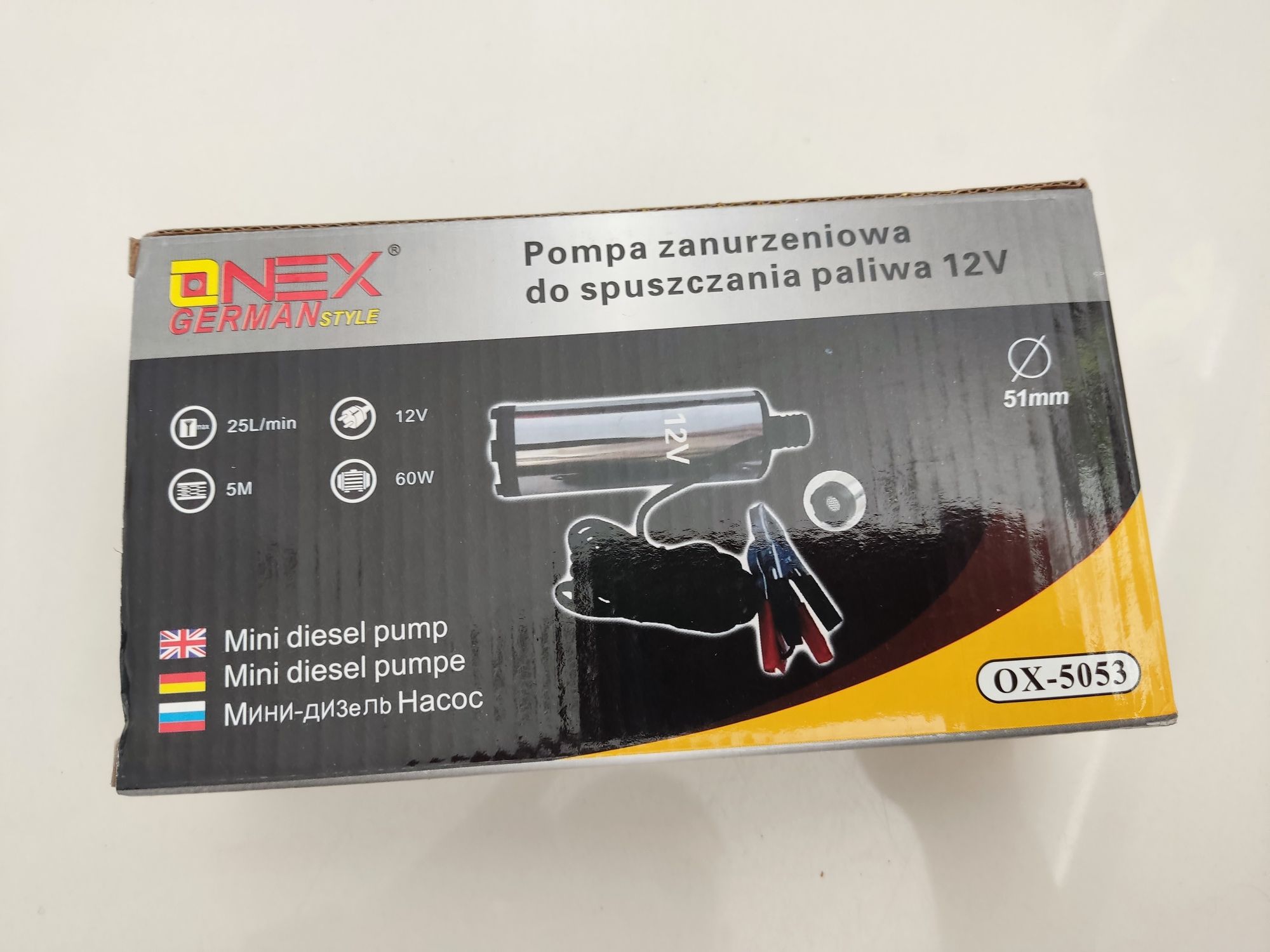 12V Pompa Zanurzeniowa Głębinowa do Paliwa Ropy Wody Oleju Off Road