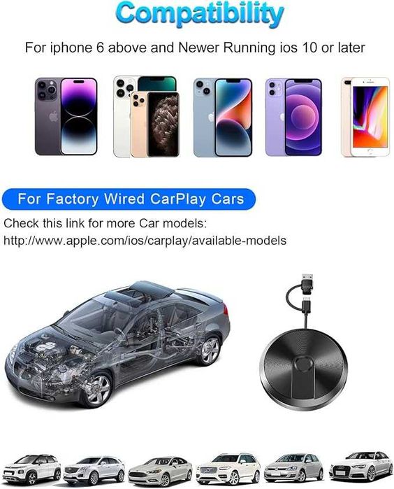 Bezprzewodowy adapter CarPlay do iPhone'a