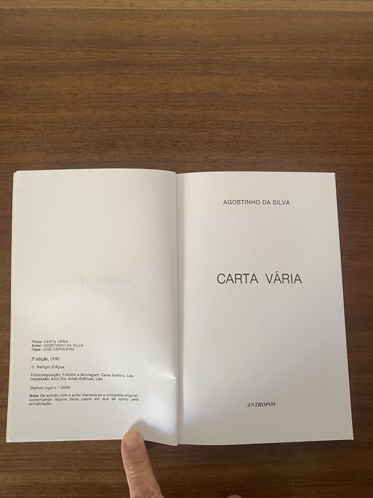 Carta Vária de Agostinho da Silva