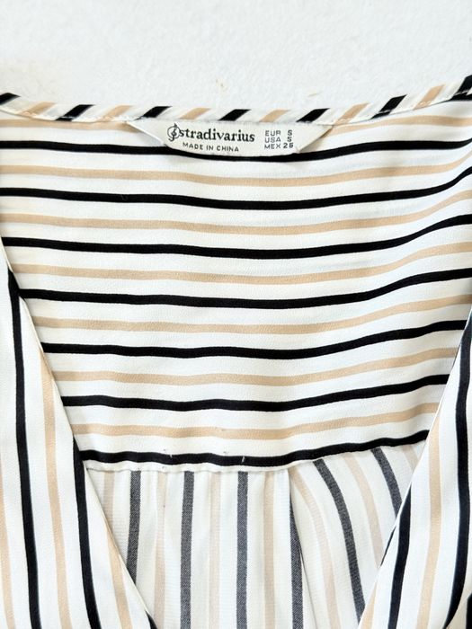 Koszula Stradivarius paski delikatna bluzka biała